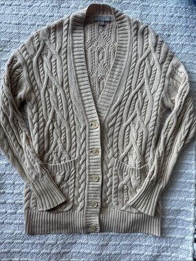 J. Crew oversized cable knit cardigan sweater